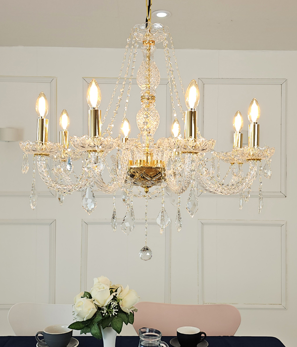 오리엔 8등 샹들리에 크리스탈식탁등 크리스탈펜던트